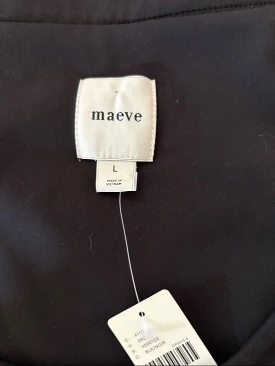 Maeve by Anthropologie Pleated Mini Dress Black Onyx Size Large NWT - Picture 5 of 9